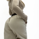 pantalone modello balloon alcantara